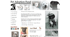 Desktop Screenshot of petadoptionfund.org