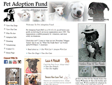 Tablet Screenshot of petadoptionfund.org